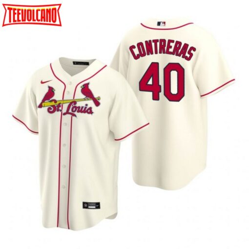 St. Louis Cardinals Willson Contreras Cream Alternate Replica Jersey