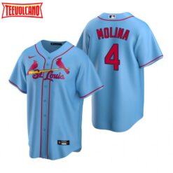 St. Louis Cardinals Yadier Molina Light Blue Replica Alternate Jersey