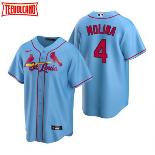 St. Louis Cardinals Yadier Molina Light Blue Replica Alternate Jersey