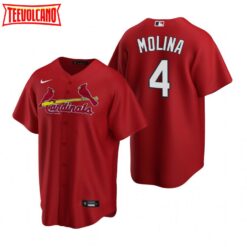 St. Louis Cardinals Yadier Molina Red Replica Alternate Jersey