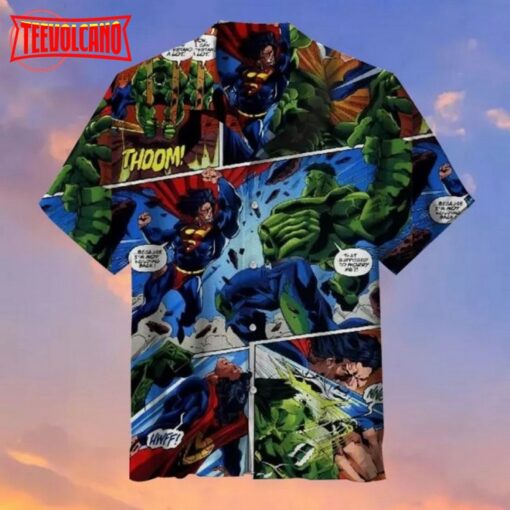 Superman vs Hulk Hawaiian Shirt