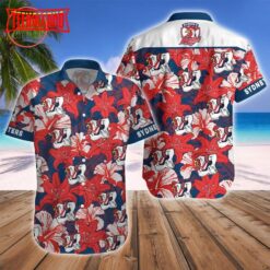 Sydney Roosters Mascot Hawaiian Shirt