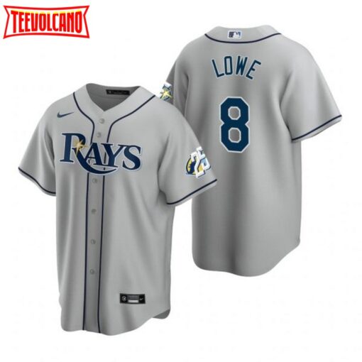 Tampa Bay Rays Brandon Lowe Gray 25th Anniversary Replica Jersey