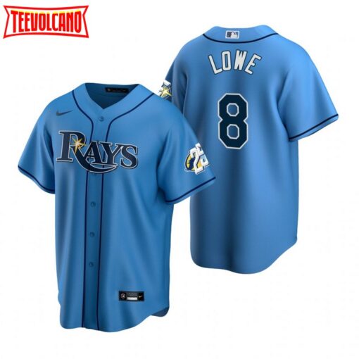 Tampa Bay Rays Brandon Lowe Light Blue 25th Anniversary Replica Jersey