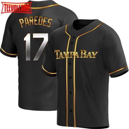 Tampa Bay Rays Isaac Paredes Black Golden Replica Jersey