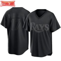 Tampa Bay Rays Isaac Paredes Black Pitch Fashion Replica Jersey