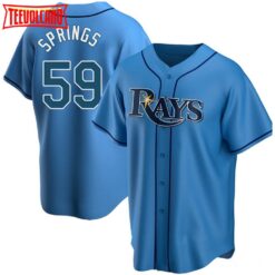 Tampa Bay Rays Jeffrey Springs Light Blue Replica Jersey