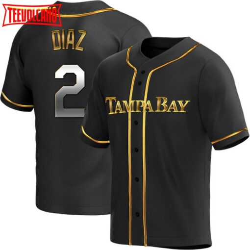 Tampa Bay Rays Yandy Diaz Black Golden Replica Jersey