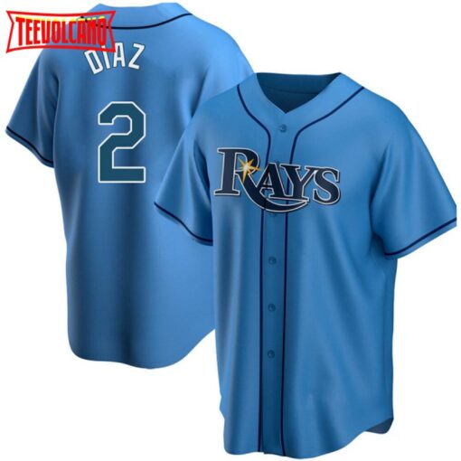 Tampa Bay Rays Yandy Diaz Light Blue Replica Jersey