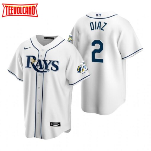 Tampa Bay Rays Yandy Diaz White 25th Anniversary Replica Jersey