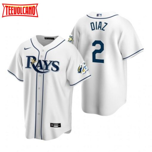 Tampa Bay Rays Yandy Diaz White 25th Anniversary Replica Jersey