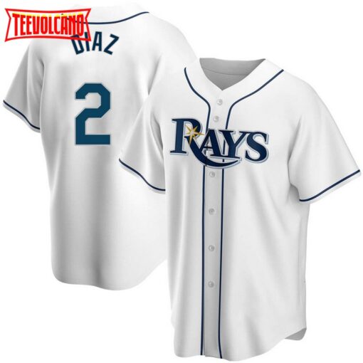 Tampa Bay Rays Yandy Diaz White Replica Jersey