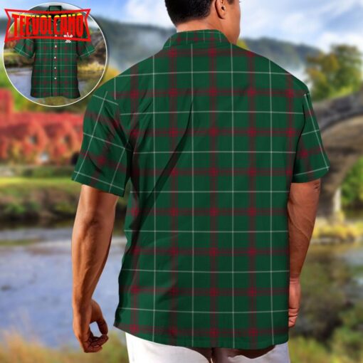 Tartan Prince Of Wales Green Color Hawaiian Shirt