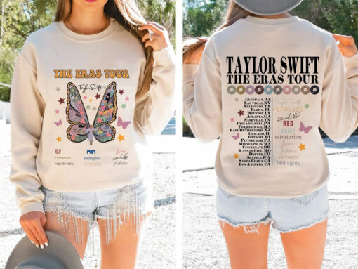 Taylor Swift Eras Tour 2023 Vintage Butterfly Shirt