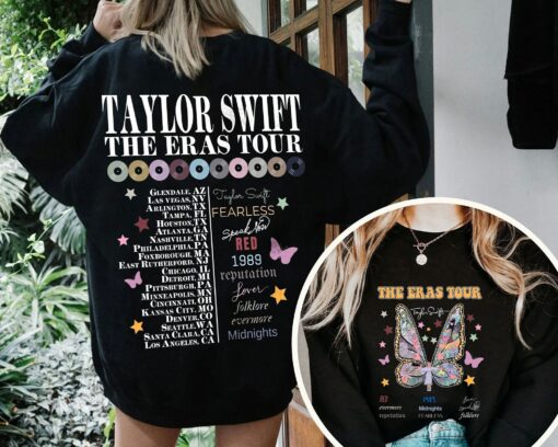 Taylor Swift Eras Tour 2023 Vintage Butterfly Shirt