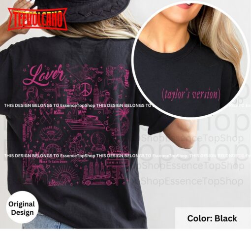 Taylors Version and Lover Tracklist Double Sided Shirt – Swiftie Shirt For Fan