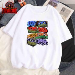 Teenage Mutant Ninja Turtles Mutant Mayhem Graffiti Names T-Shirt