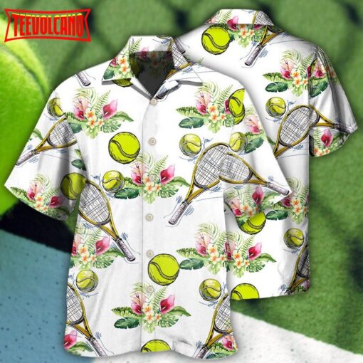 Tennis Tropical Floral Hawaiian Shirt