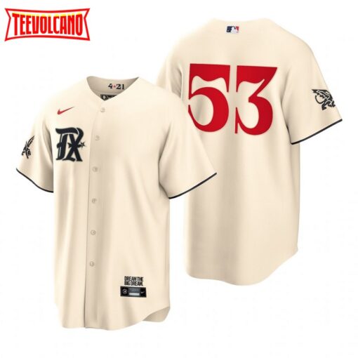 Texas Rangers Adolis Garcia Cream 2023 City Connect Replica Jersey