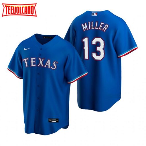 Texas Rangers Brad Miller Royal Alternate Replica Jersey