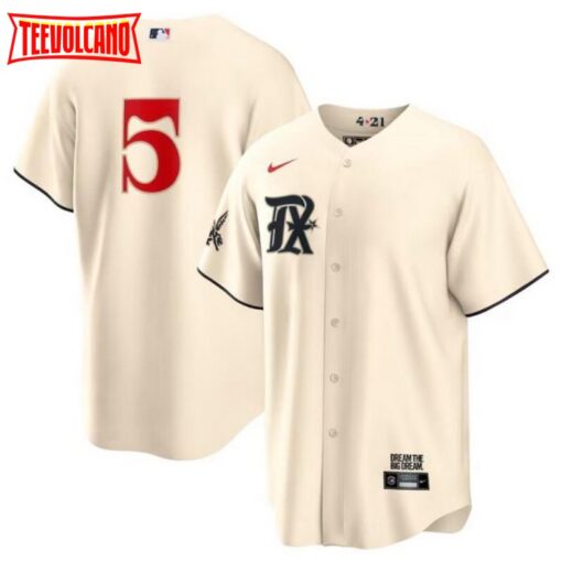 Texas Rangers Corey Seager Cream 2023 City Connect Replica Jersey