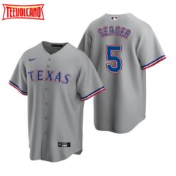 Texas Rangers Corey Seager Gray Road Replica Jersey