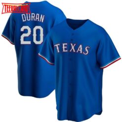 Texas Rangers Ezequiel Duran Royal Alternate Replica Jersey