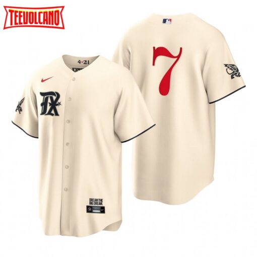 Texas Rangers Ivan Rodriguez Cream 2023 City Connect Replica Jersey