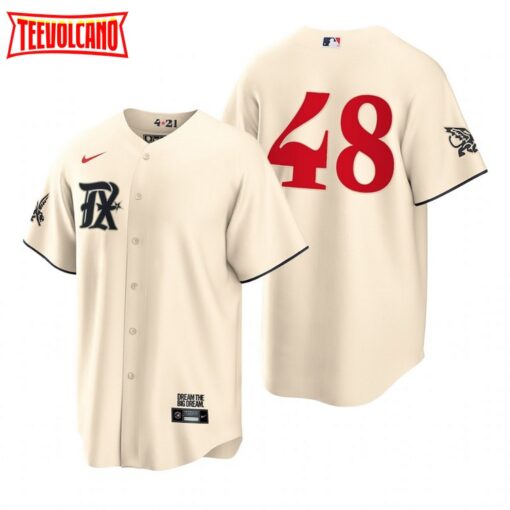 Texas Rangers Jacob deGrom Cream 2023 City Connect Replica Jersey