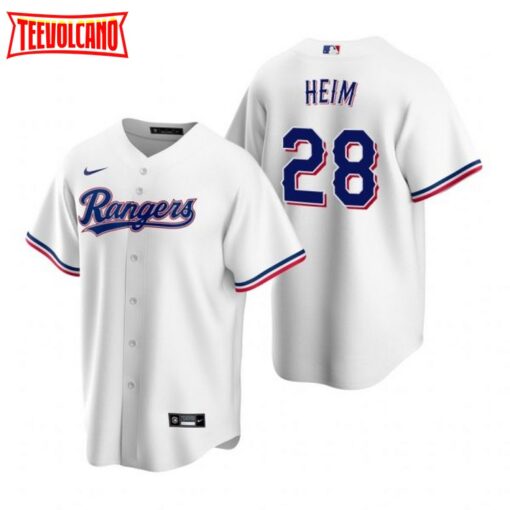 Texas Rangers Jonah Heim White Home Replica Jersey