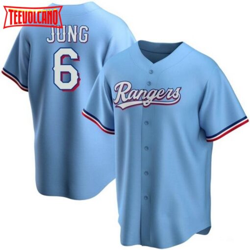 Texas Rangers Josh Jung Light Blue Alternate Replica Jersey