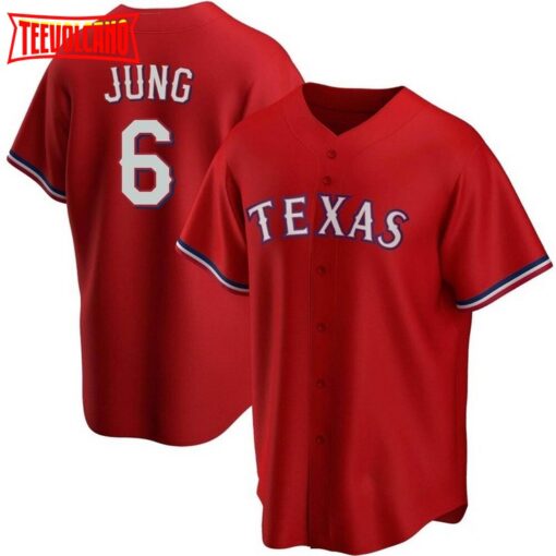 Texas Rangers Josh Jung Red Alternate Replica Jersey