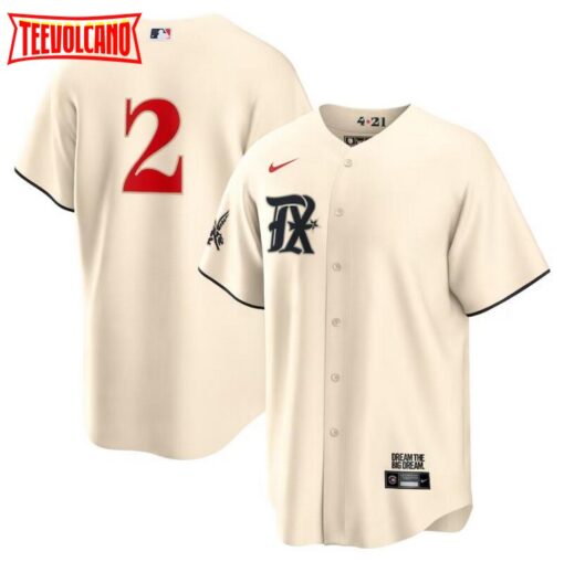 Texas Rangers Marcus Semien Cream 2023 City Connect Replica Jersey