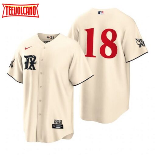 Texas Rangers Mitch Garver Cream 2023 City Connect Replica Jersey