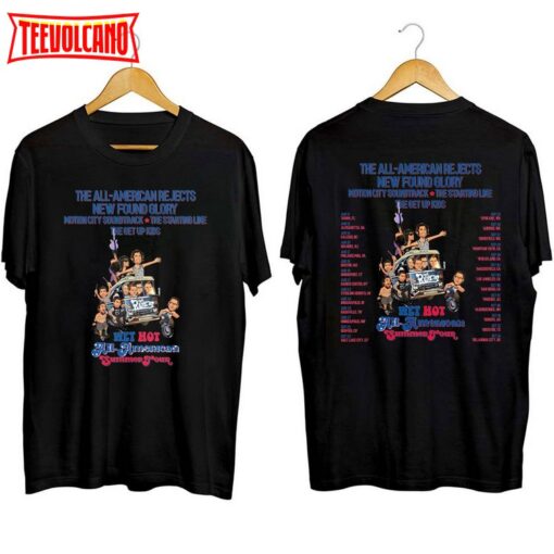 The All-American Rejects, Newfound Glory Tour 2023 Double Side Shirt