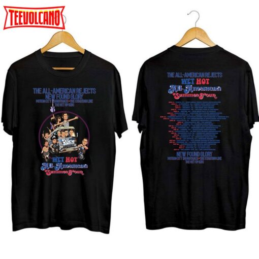 The All-American Rejects, Newfound Glory Tour 2023 Trending Double Side Shirt