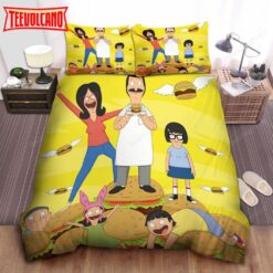 The Belchers And Flying Burgers Bed Sheets Duvet Cover