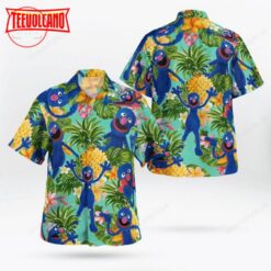 The Muppet Grover Pineapple Tropical Hawaiian Shirt