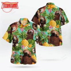 The Muppet Rowlf The Dog Pineapple Tropical Hawaiian Shirt