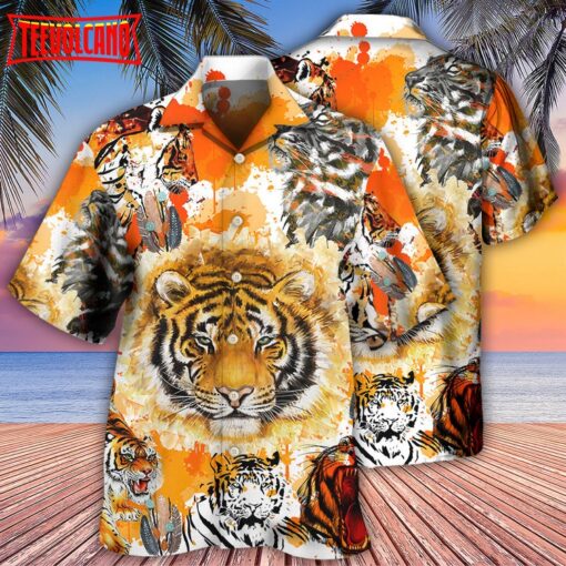 Tiger Colorful Tiger Painting Hawaiian Shirt