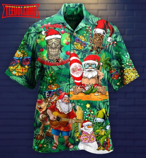 Tiki Love Christmas Funny Style Hawaiian Shirt