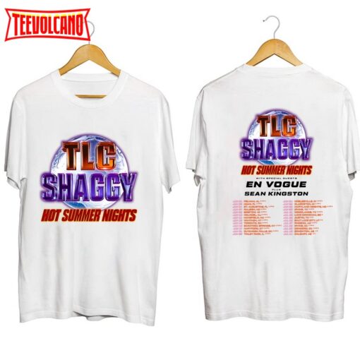 TLC and Shaggy Hot Summer Night Tour 2023 Double Side Shirt