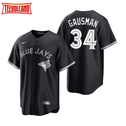 Toronto Blue Jays Kevin Gausman Black White Fashion Replica Jersey