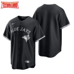 Toronto Blue Jays Team Black White Fashion Replica Jersey