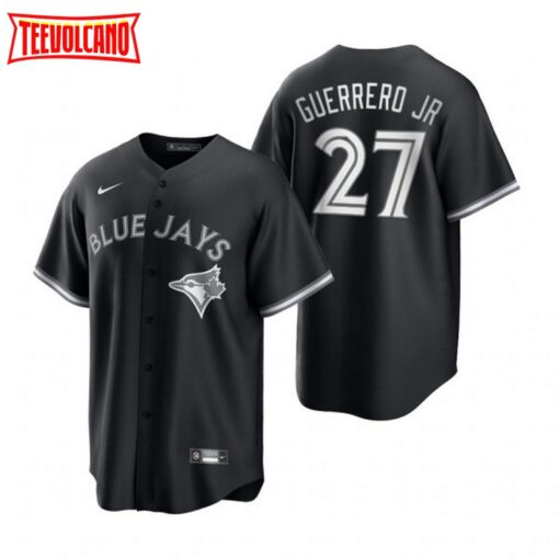 Toronto Blue Jays Vladimir Guerrero Jr Black White Fashion Replica Jersey