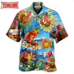 Turkey Happy Thanksgiving Hawaiian Shirt