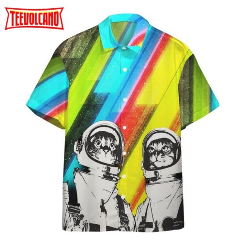 TWO SPACECATS CUSTOM HAWAII 3D SHIRT