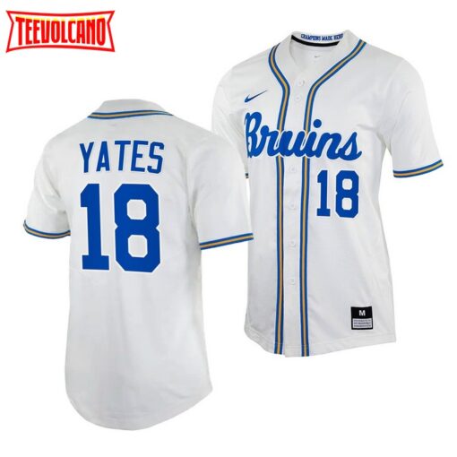 UCLA Bruins Carson Yates White College Baseball Jersey