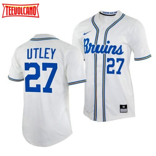 UCLA Bruins Chase Utley White College Baseball Jersey