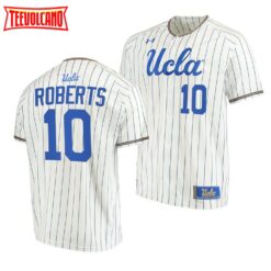 UCLA Bruins Dave Roberts White Pinstripes College Baseball Jersey